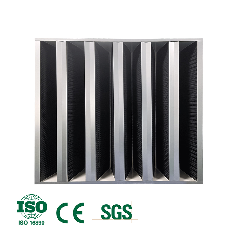 China Box Type V bank Chemical Activated Carbon Air Filters Manufacturer and Supplier Xiangnan High tech